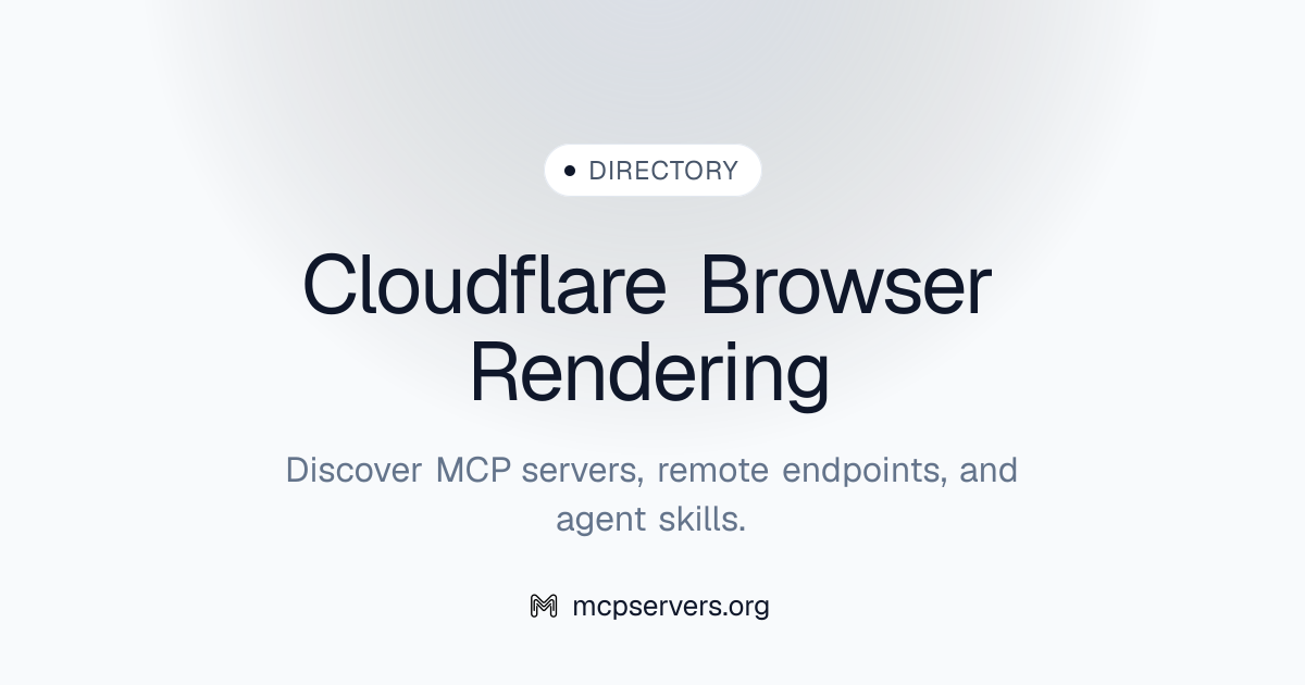Cloudflare Browser Rendering MCP Server