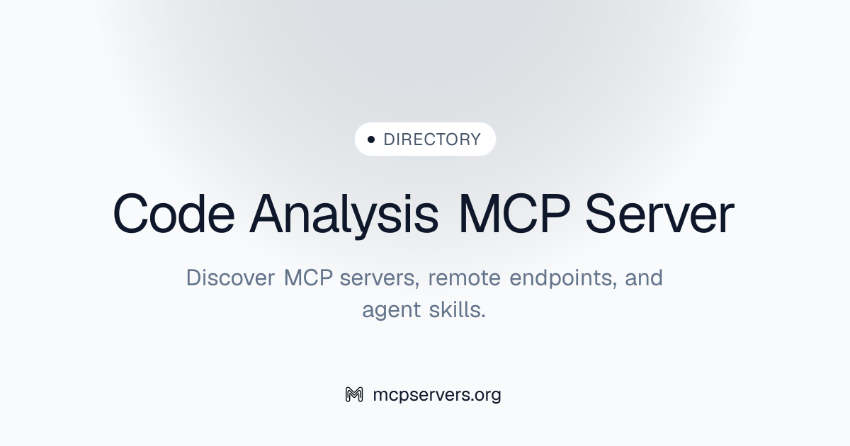 Code Analysis MCP Server | Awesome MCP Servers
