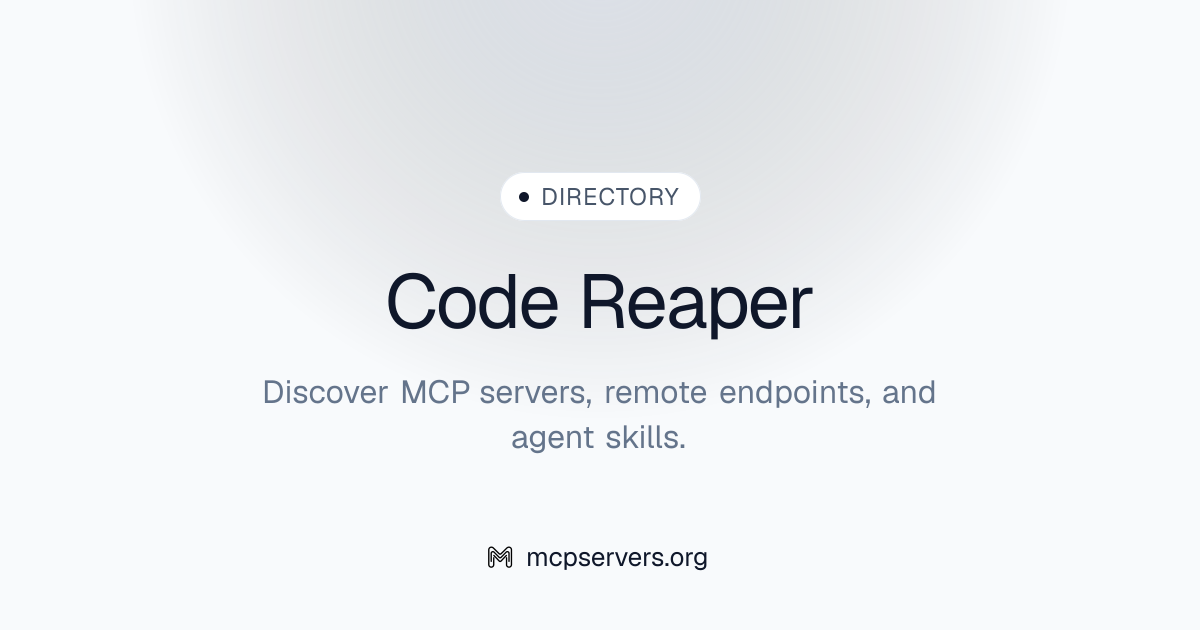 Code Reaper MCP Server | Awesome MCP Servers