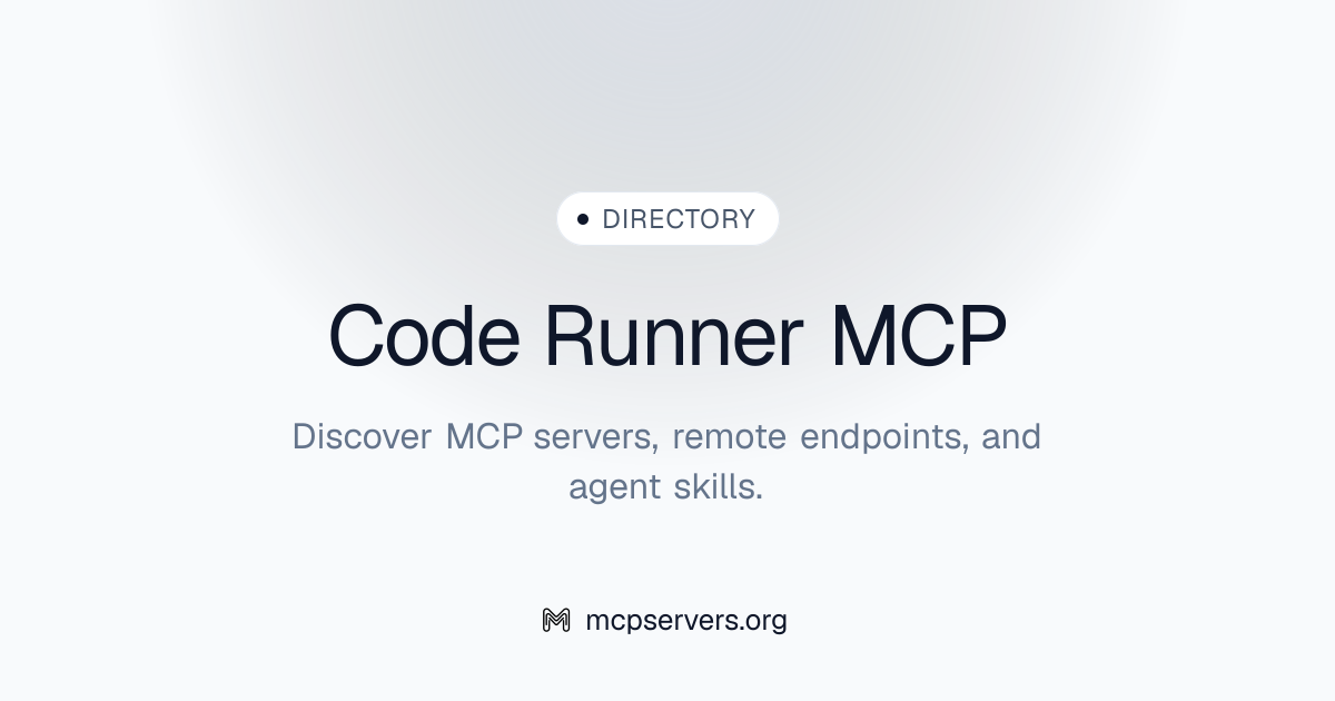 Code Runner MCP Server | Awesome MCP Servers
