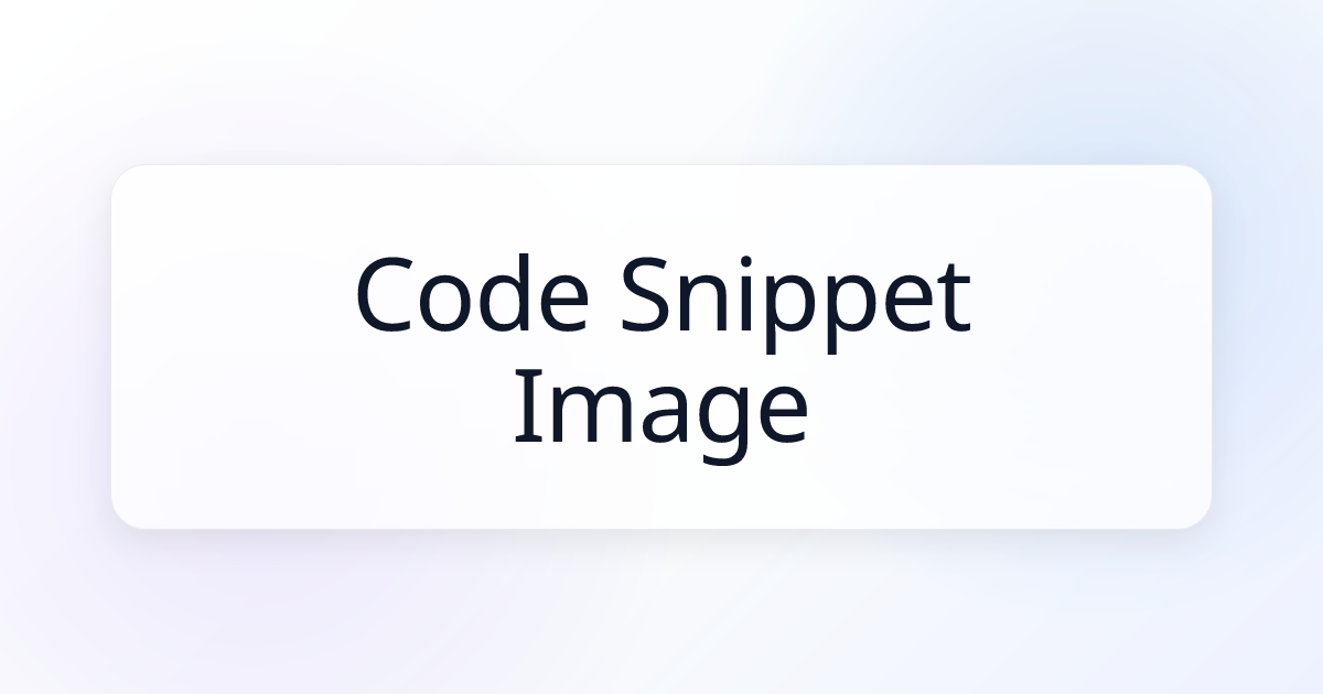 Code Snippet Image MCP Server | Awesome MCP Servers