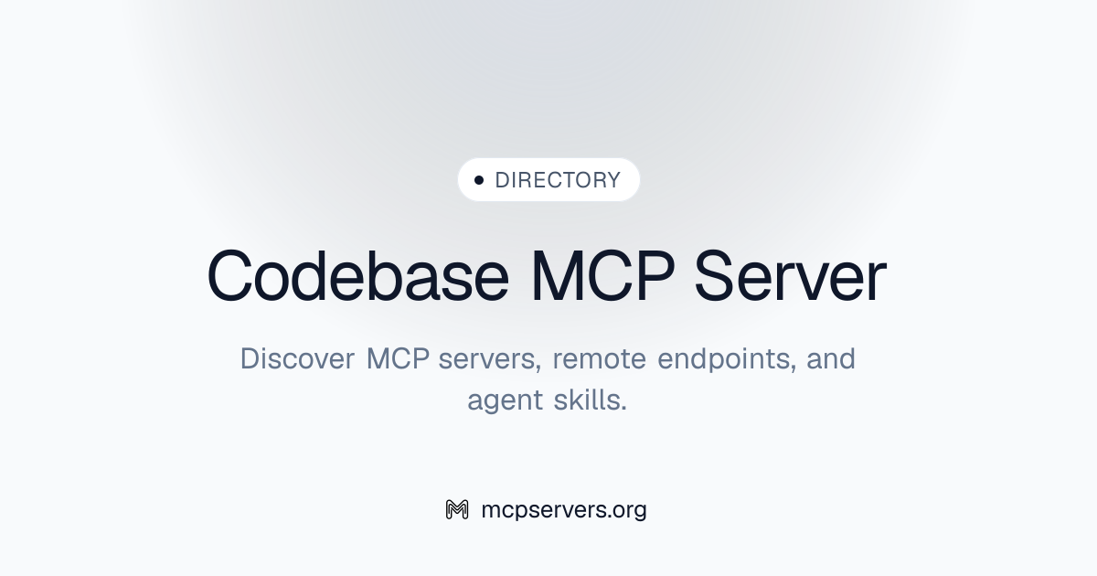Codebase MCP Server | Awesome MCP Servers