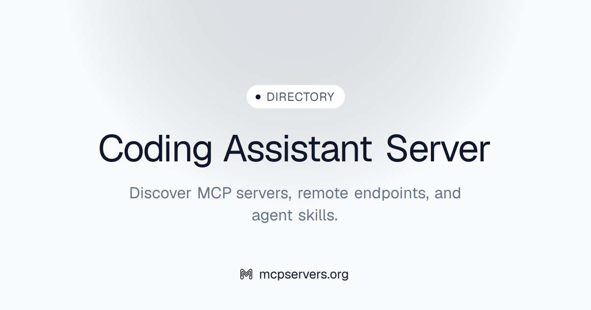 Coding Assistant MCP Server | Awesome MCP Servers