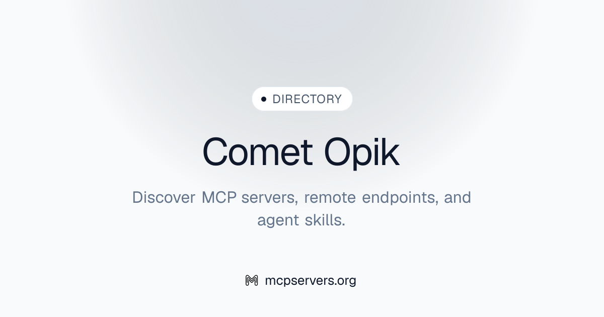 官方 Comet Opik MCP 服务器 | Awesome MCP Servers