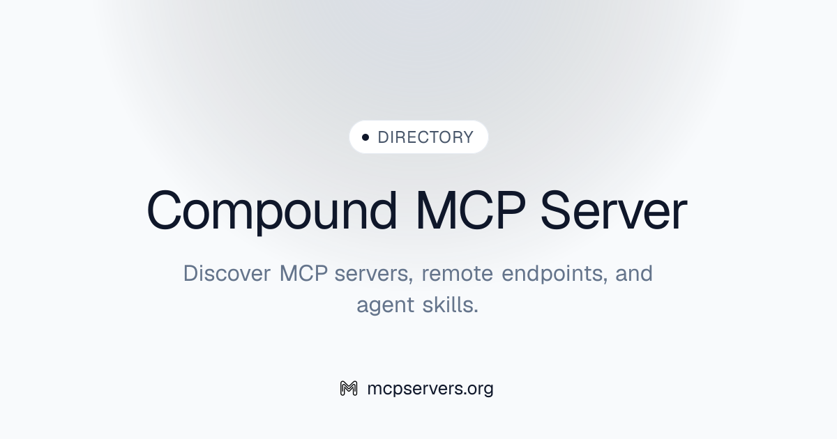 Compound MCP Server | Awesome MCP Servers