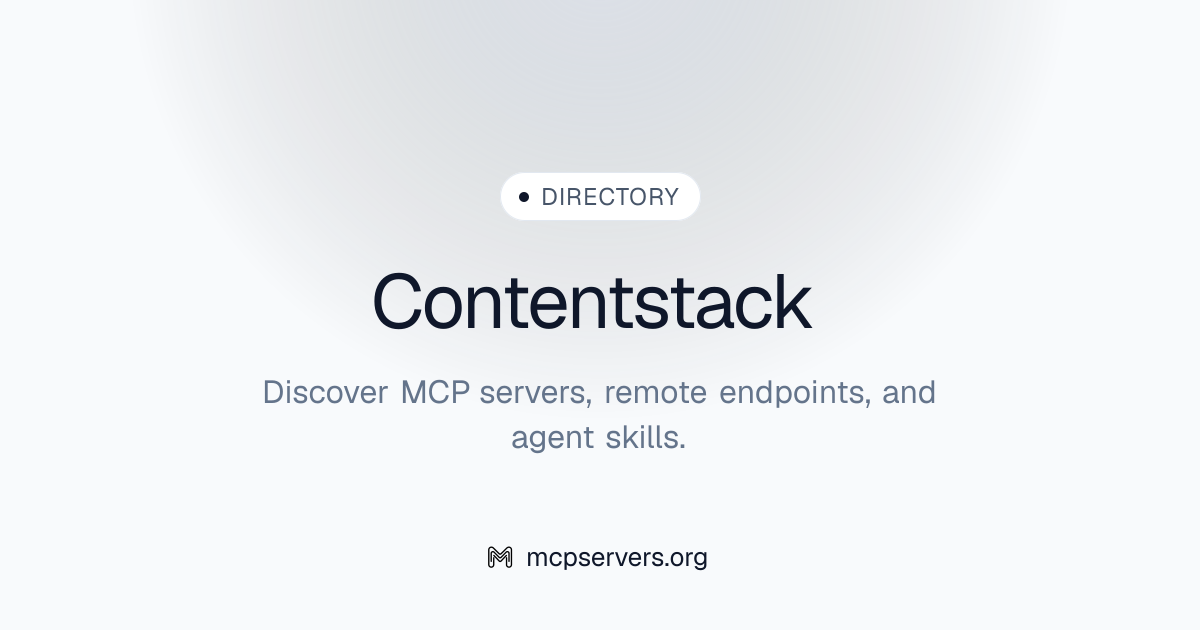 Contentstack MCP Server | Awesome MCP Servers