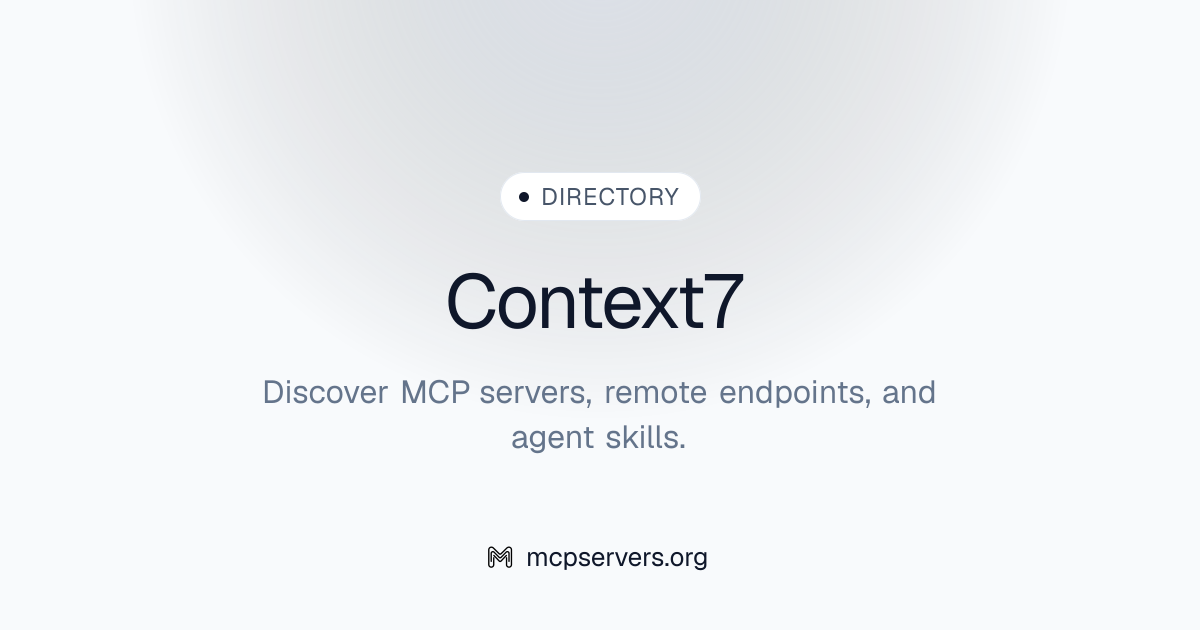 Context7 MCP Server | Awesome MCP Servers