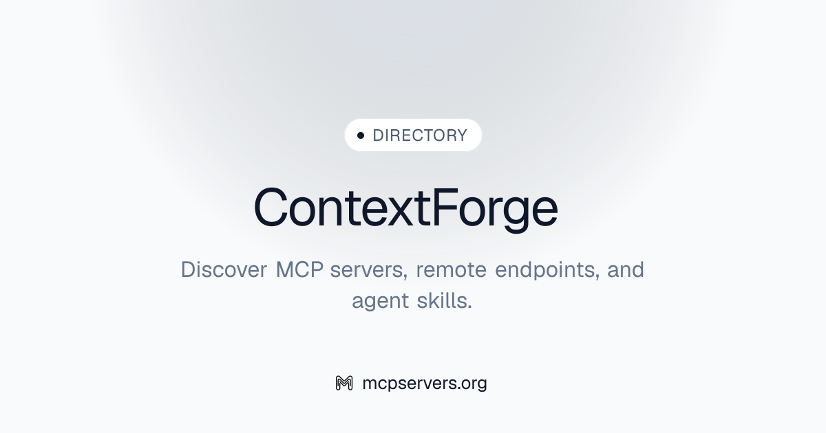 Context Forge MCP Server | Awesome MCP Servers