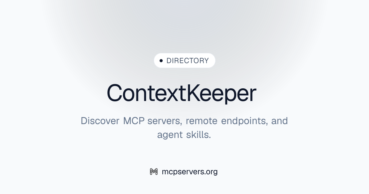 Context Keeper MCP Server | Awesome MCP Servers