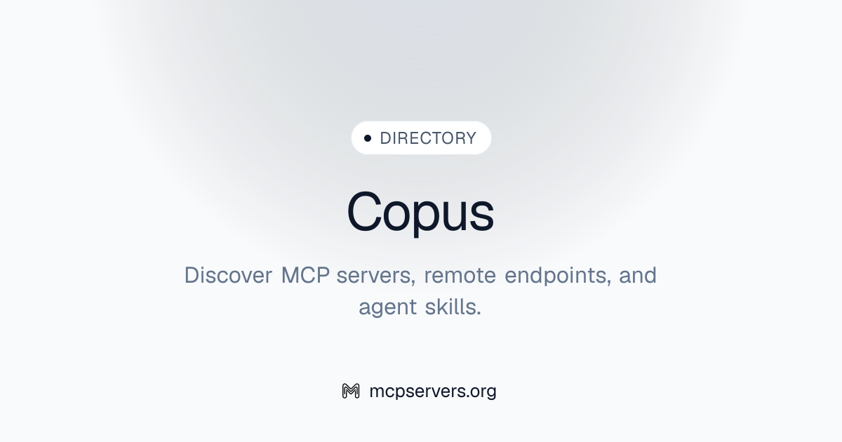 Copus MCP Server | Awesome MCP Servers