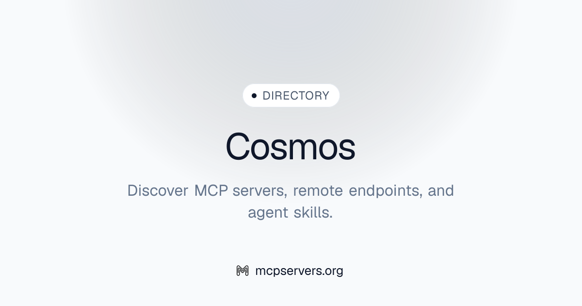 Cosmos MCP Server | Awesome MCP Servers