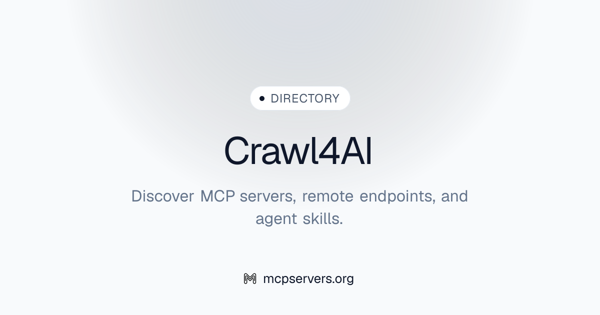 Crawl4 AI MCP Server | Awesome MCP Servers