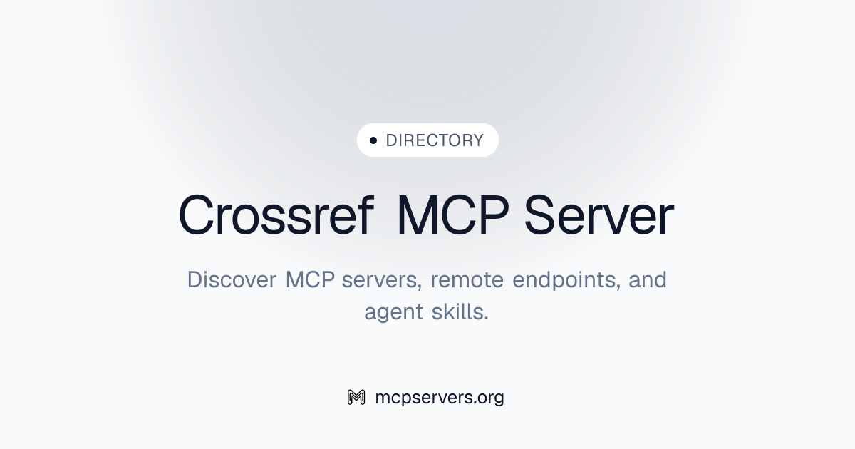 Crossref MCP Server | Awesome MCP Servers