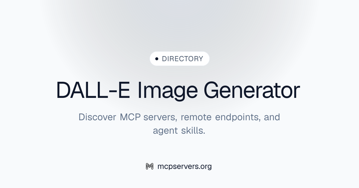 DALL-E Image Generator MCP Server | Awesome MCP Servers