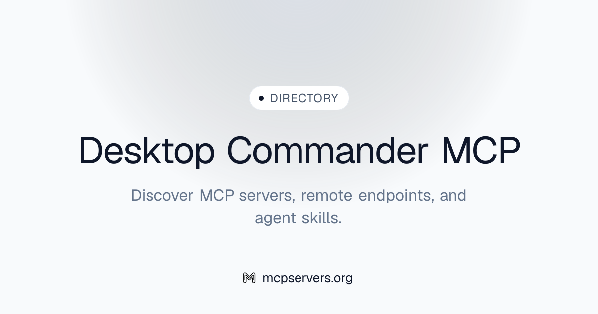 Desktop Commander MCP Server | Awesome MCP Servers