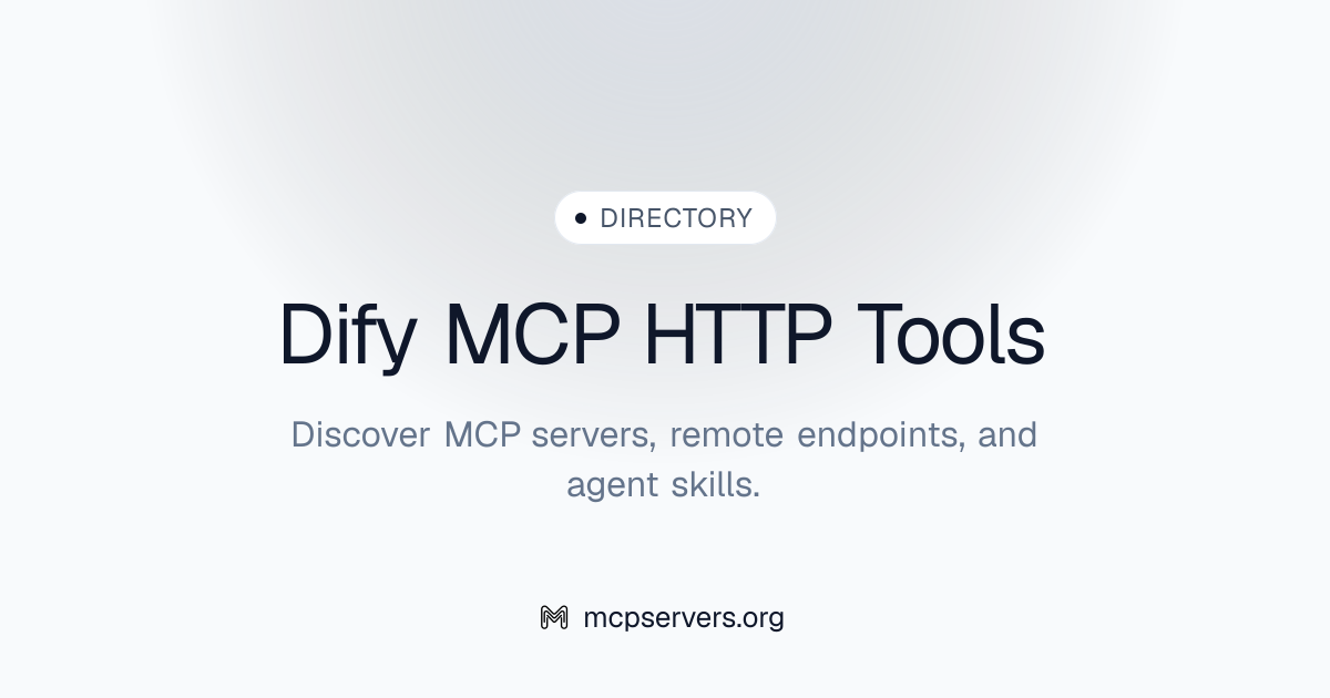 Dify HTTP Tools MCP Server | Awesome MCP Servers