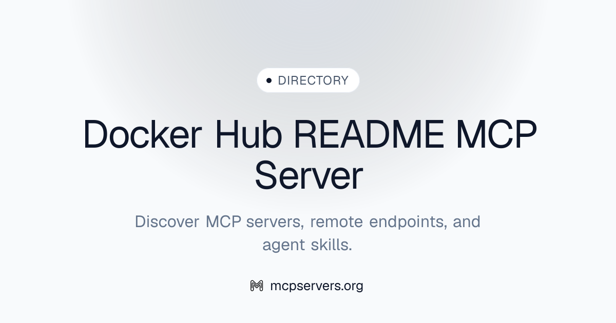 Docker Hub README MCP Server | Awesome MCP Servers