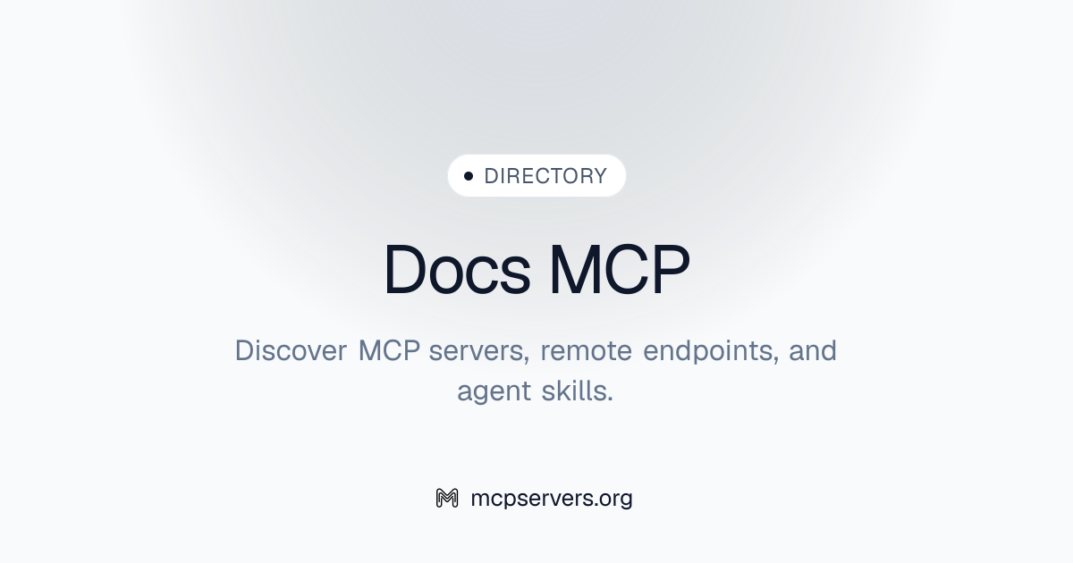 Docs MCP Server | Awesome MCP Servers