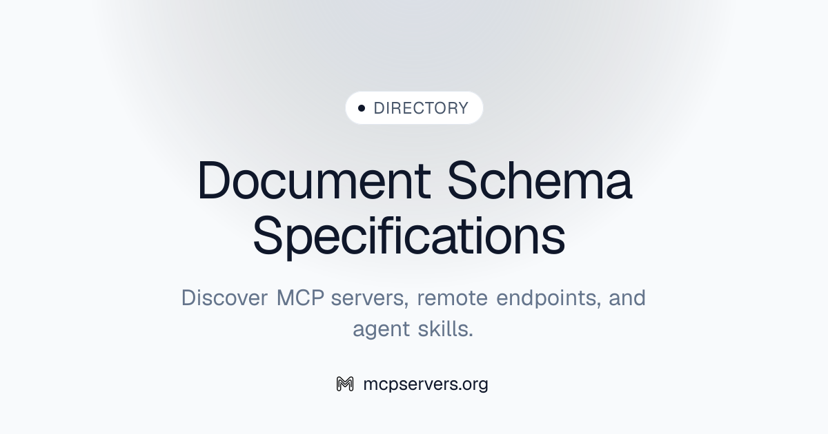Document Schema Specifications MCP Server