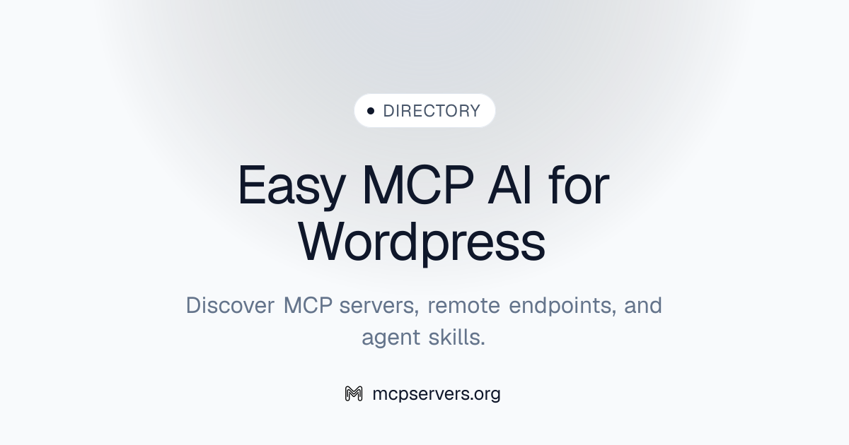 Easy AI For Wordpress MCP Server | Awesome MCP Servers