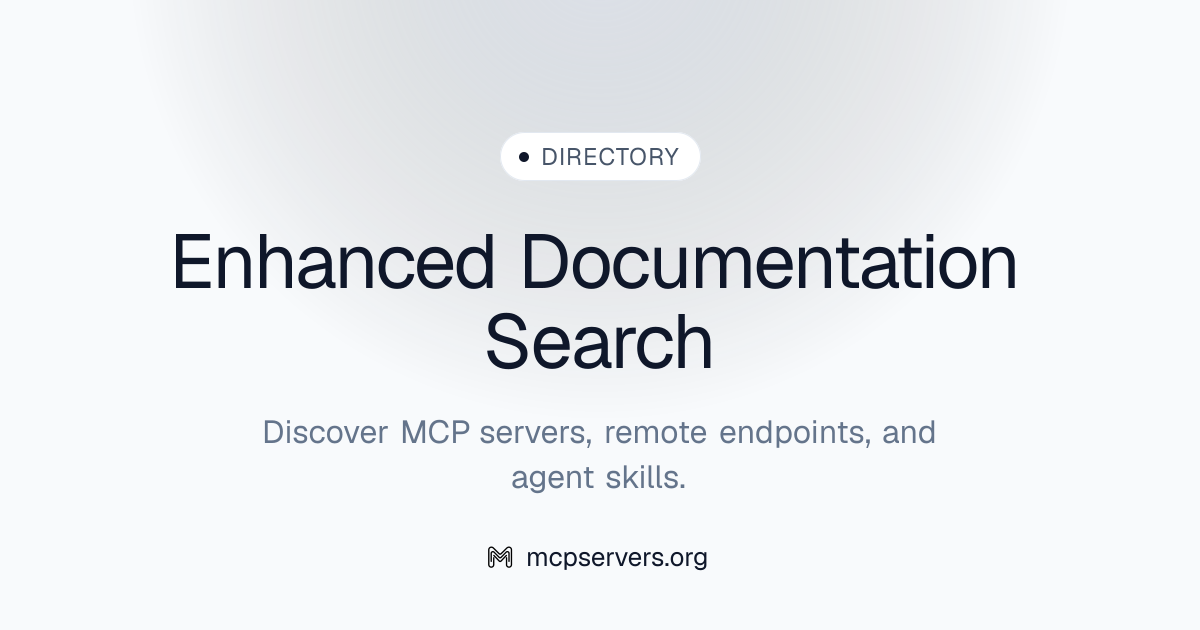 Enhanced Documentation Search MCP Server