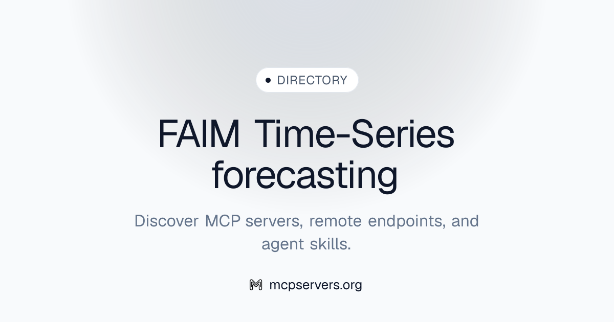 FAIM Time Series Forecasting MCP Server