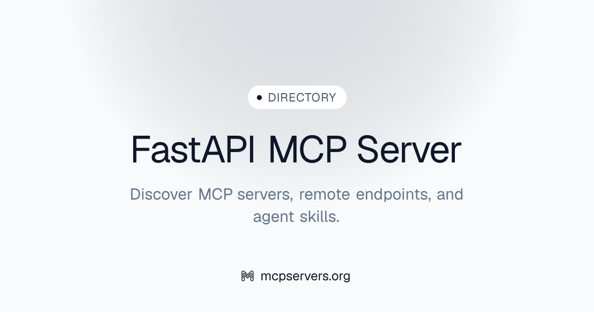 Fast API MCP Server | Awesome MCP Servers