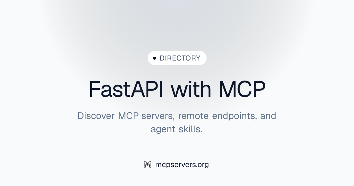 Fast API With MCP Server | Awesome MCP Servers