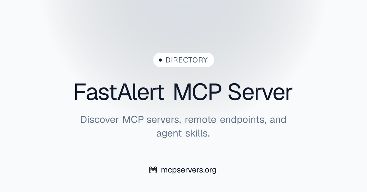 Fast Alert MCP Server | Awesome MCP Servers