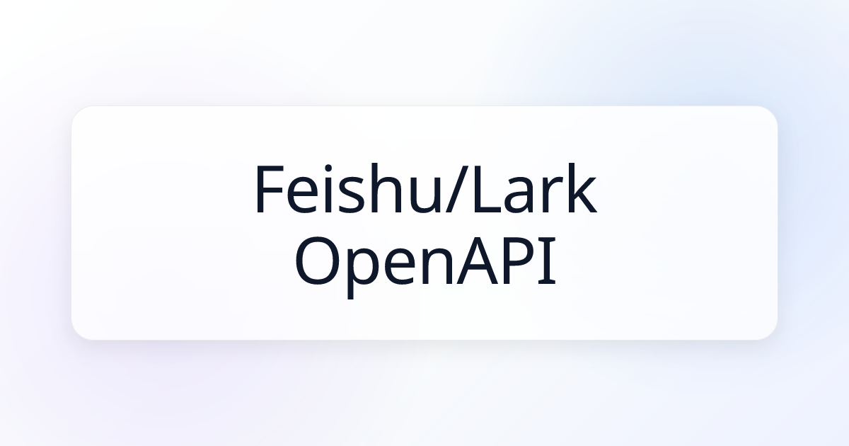 Feishulark Openapi Mcp Server Awesome Mcp Servers 