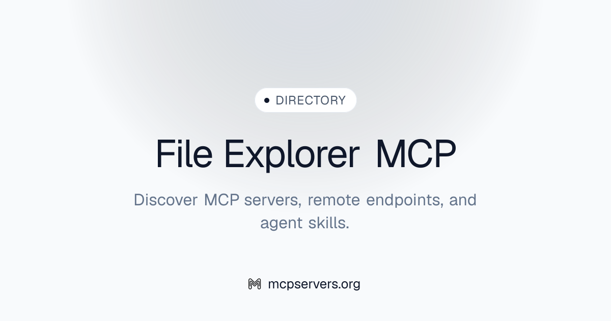 File Explorer MCP Server | Awesome MCP Servers