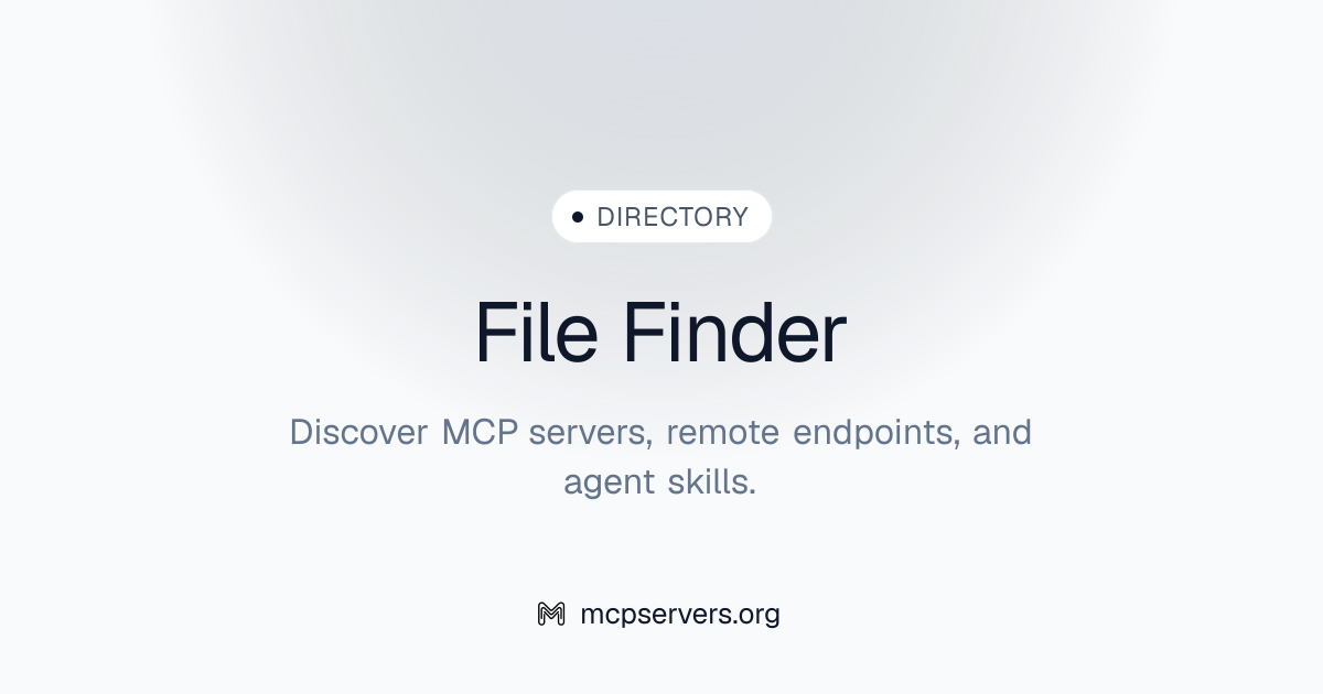 File Finder MCP Server | Awesome MCP Servers