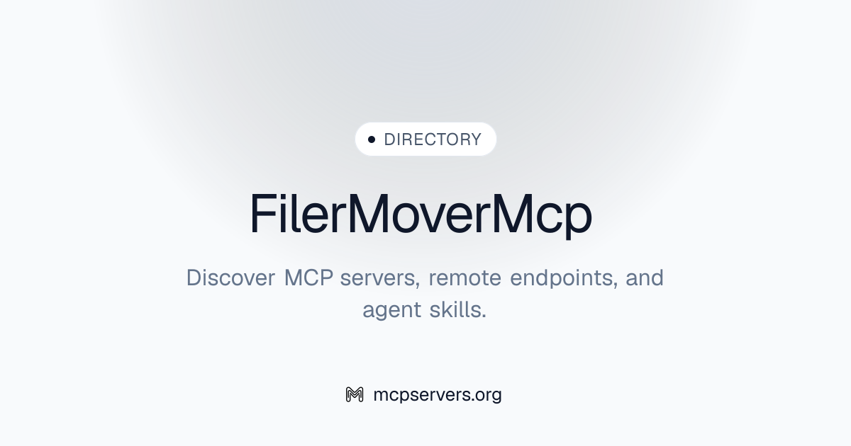 Filer Mover MCP Server | Awesome MCP Servers