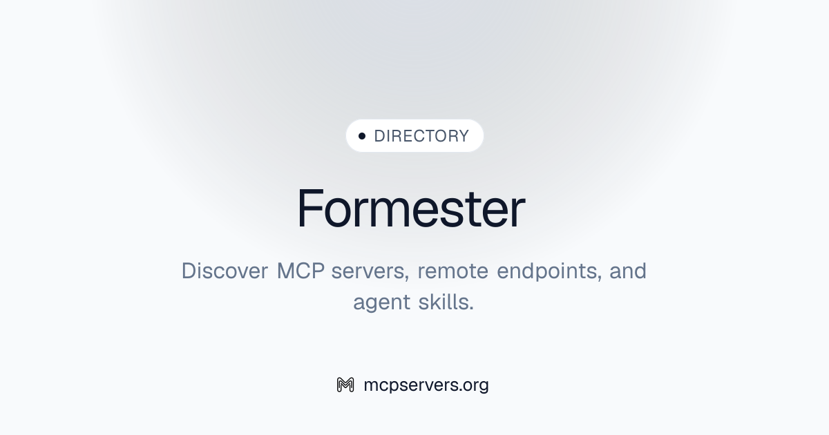 Formester MCP Server | Awesome MCP Servers