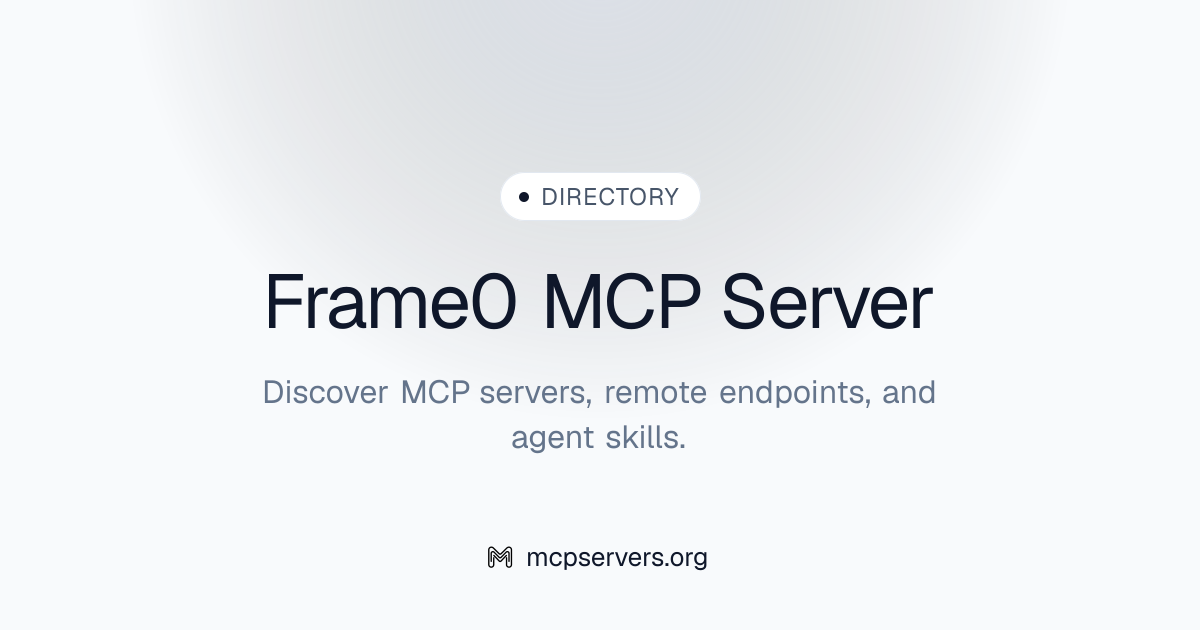 Frame0 MCP Server | Awesome MCP Servers