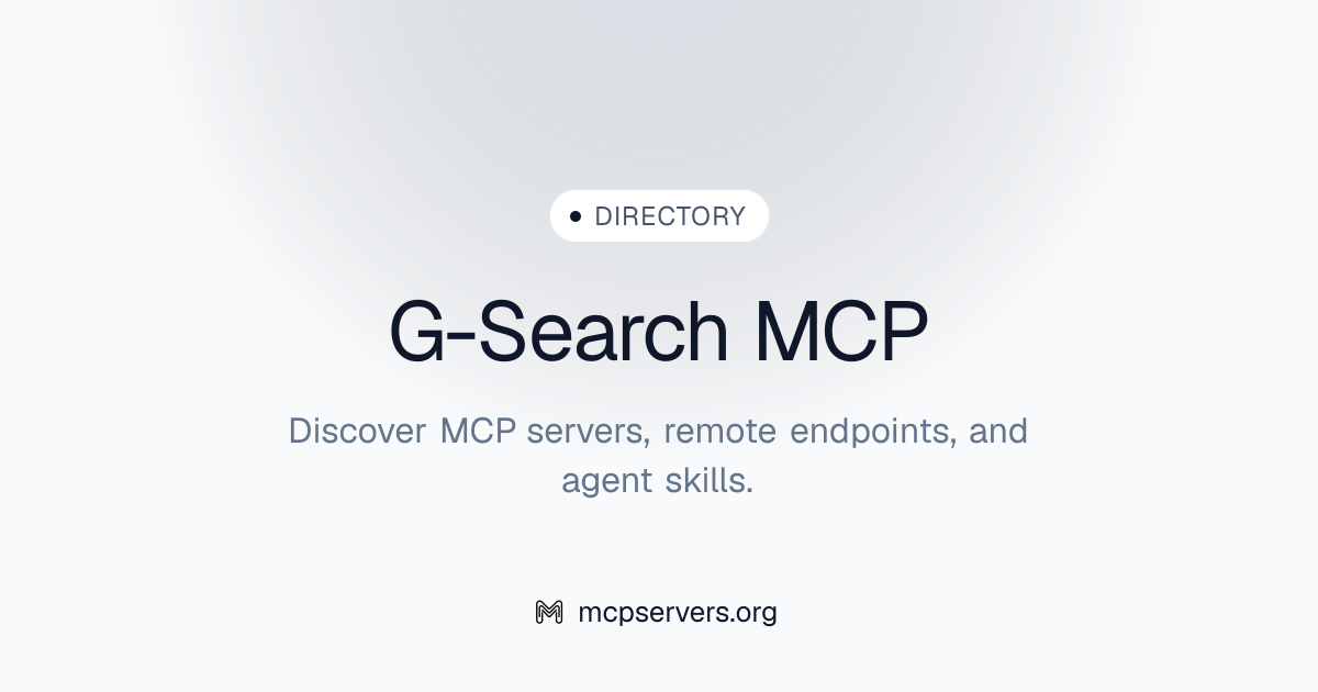 G Search MCP Server | Awesome MCP Servers