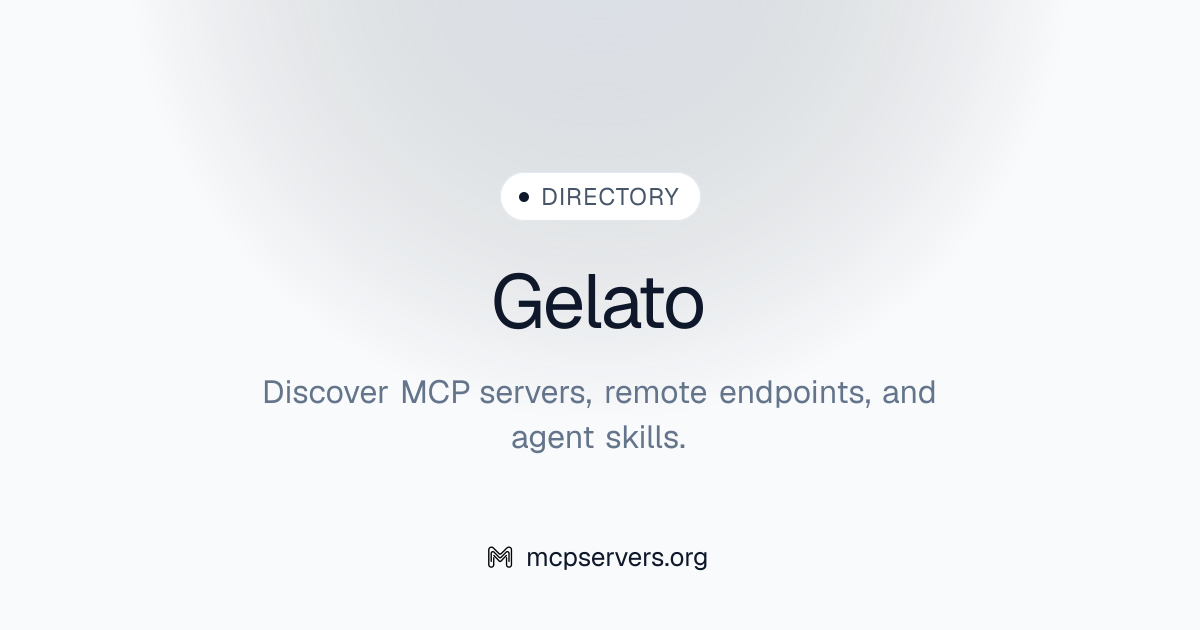 Gelato MCP Server | Awesome MCP Servers