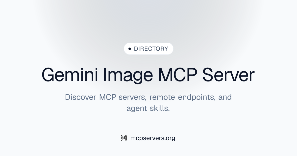 Gemini Image MCP Server | Awesome MCP Servers
