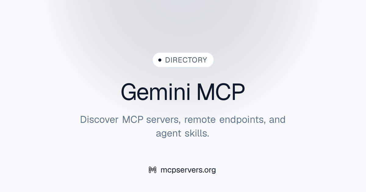 Gemini MCP Server | Awesome MCP Servers
