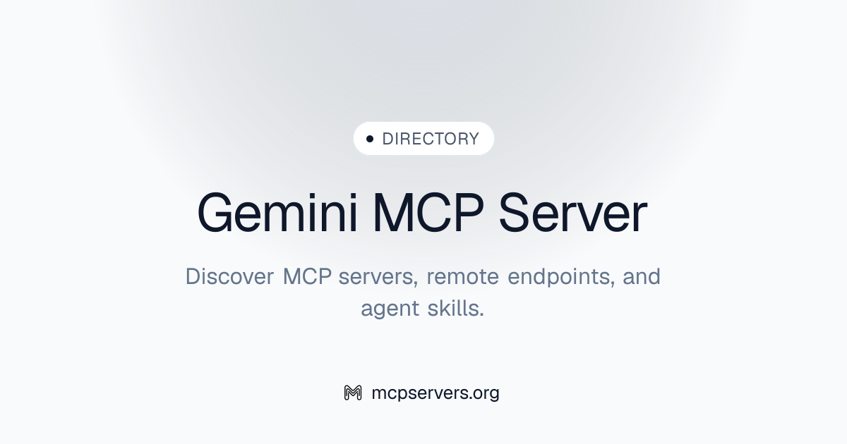 Gemini MCP Server | Awesome MCP Servers
