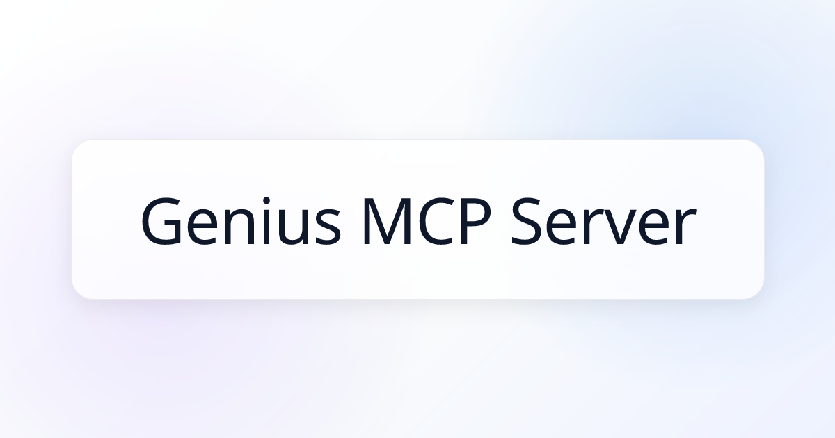 Genius MCP Server | Awesome MCP Servers