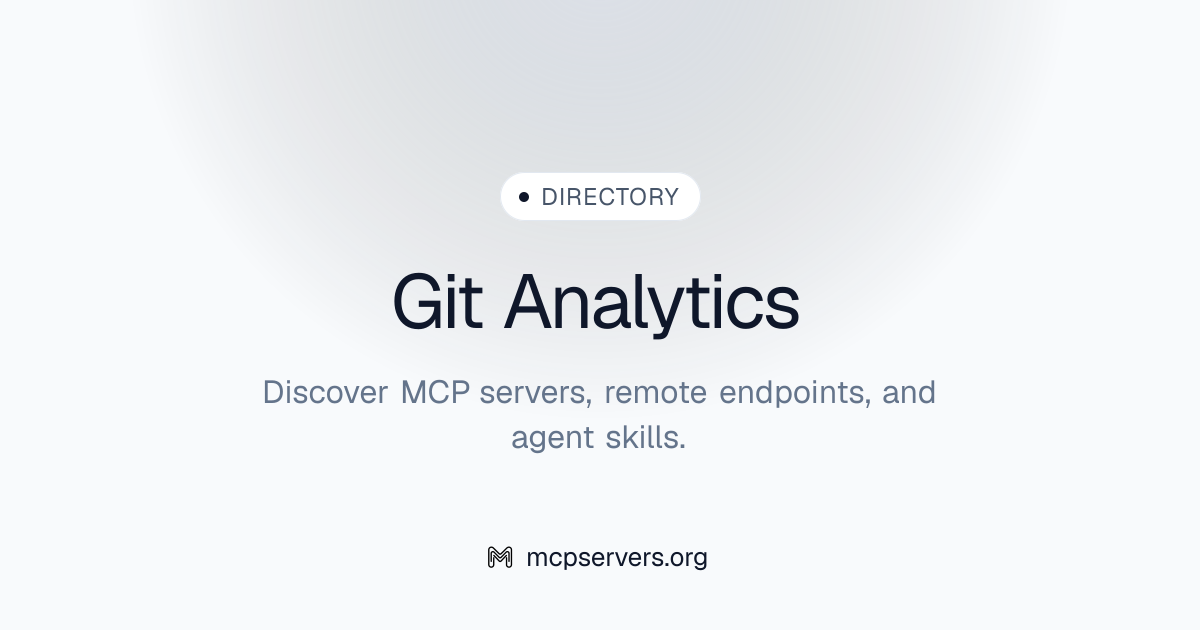 Git Analytics | Awesome MCP Servers