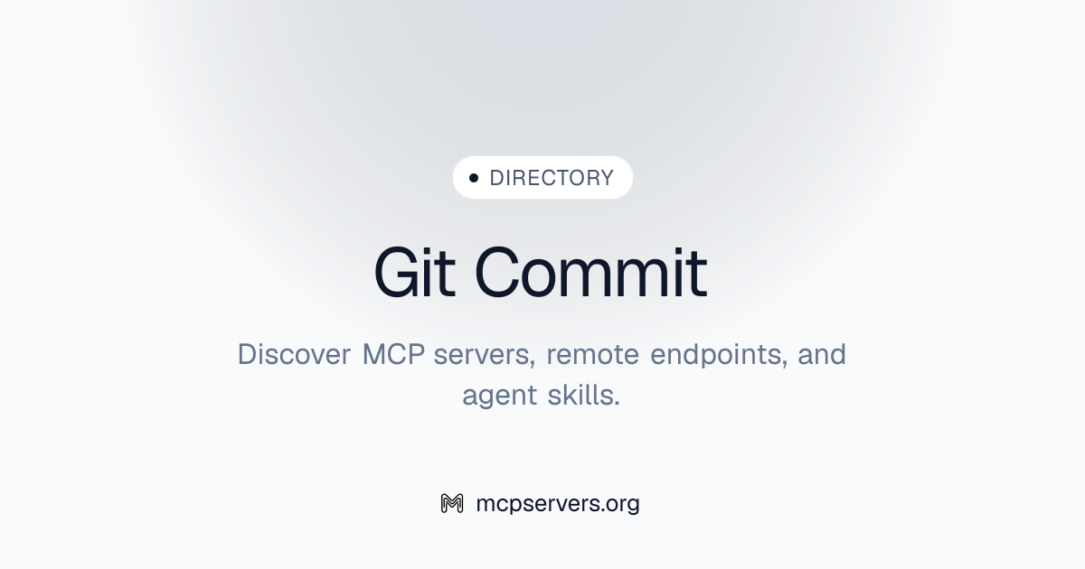 Git Commit | Agent Skills Library
