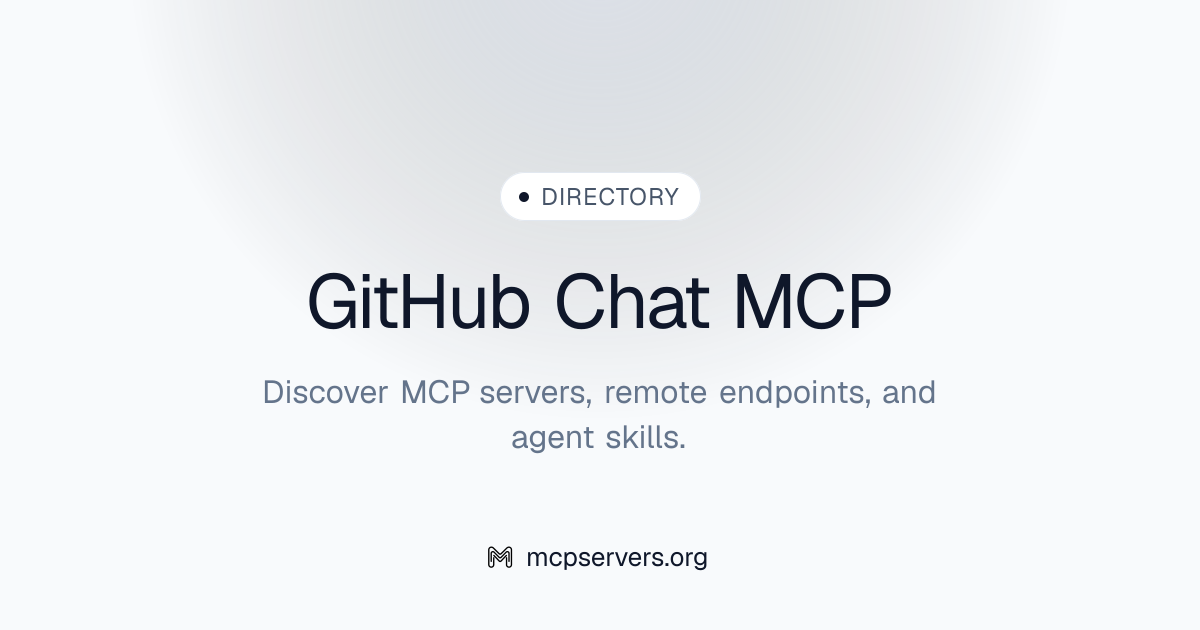 Git Hub Chat MCP Server | Awesome MCP Servers