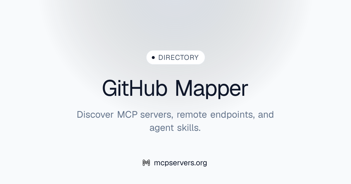GitHub Mapper | Awesome MCP Servers