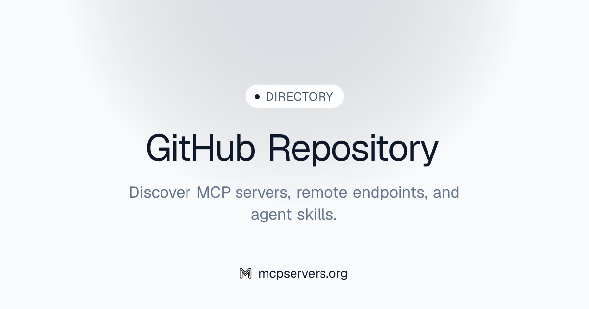 Git Hub Repository MCP Server | Awesome MCP Servers