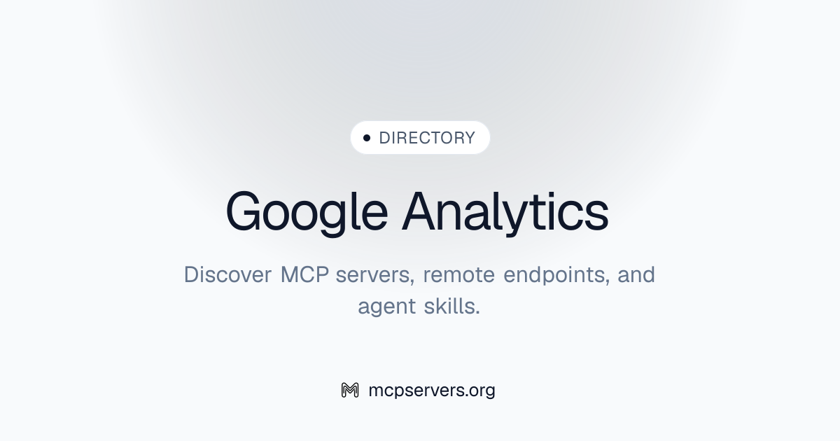 Google Analytics MCP Server | Awesome MCP Servers