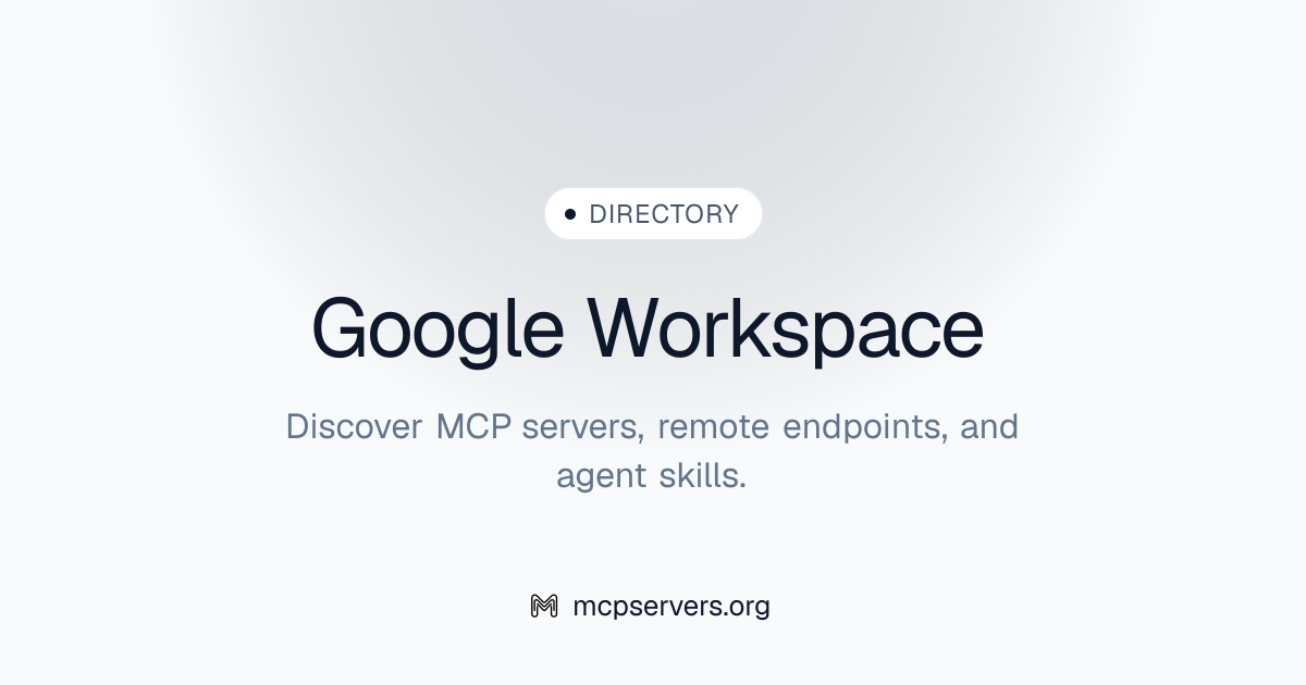 Google Workspace MCP Server | Awesome MCP Servers