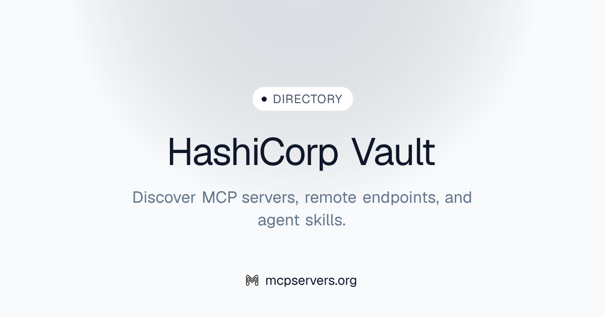 Hashi Corp Vault MCP Server | Awesome MCP Servers