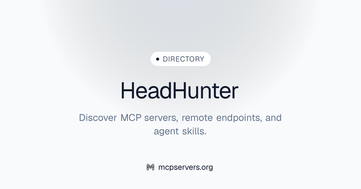 Head Hunter MCP Server | Awesome MCP Servers
